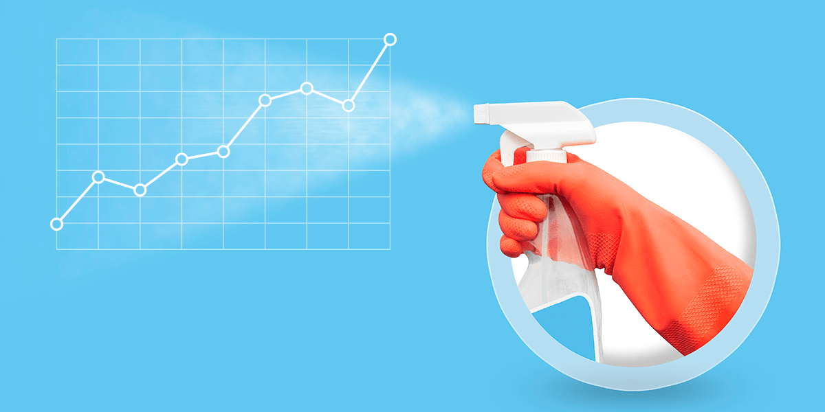 servicio de limpieza que incrementa las ventas grafica de ventas limpia