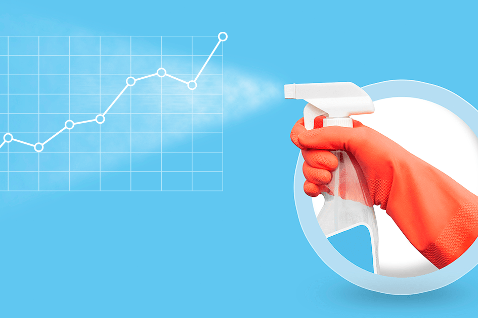 servicio de limpieza que incrementa las ventas grafica de ventas limpia